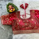 Ruhi Vol 62 Velvet Bridal Wedding Blouse Diamond Work - Image 6