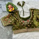 Ruhi Vol 62 Velvet Bridal Wedding Blouse Diamond Work - Image 8