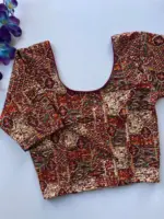 Ruhi Vol 63 Stretchable Cotton Kalamkari Printed Blouse - Image 4