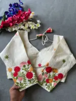 Ruhi Vol 68 Khadi Cotton Wedding Blouse With Embroidery - Image 5