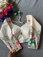 Ruhi Vol 68 Khadi Cotton Wedding Blouse With Embroidery - Image 8