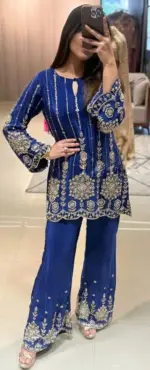 SBD 1801 Chinon Silk Plazo Kurti Festive Collection