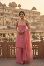 SBD 1803 Faux Georgette Readymade Dress With Mirror Work