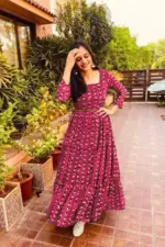 Shiv Vol 73 Georgette Printed Gown Below 500 - Image 2