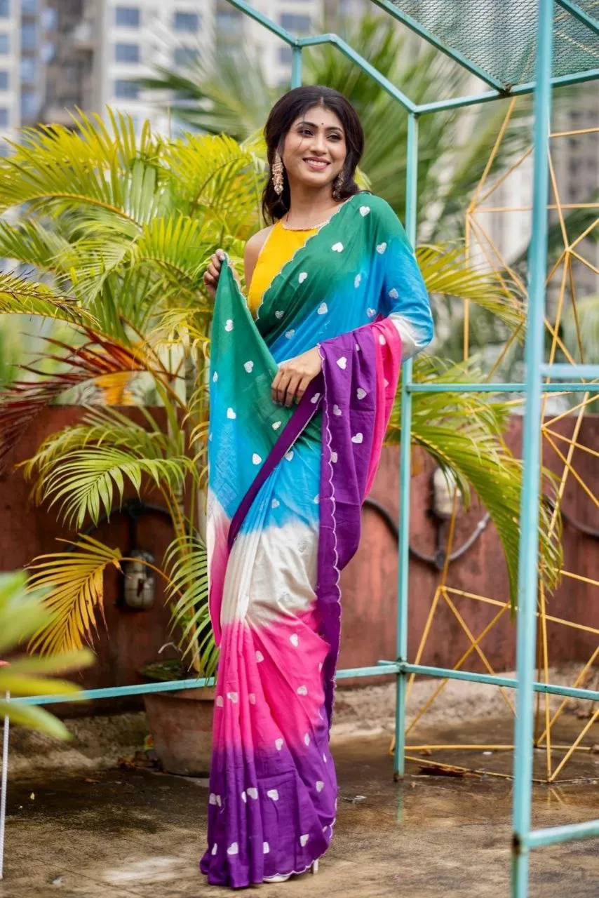 Subh 617 Plain Linen Digital Printed Saree Collection Subh 617 Plain Linen Digital Printed Saree Collection - Image 1
