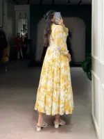 WMN 4502 Weightless Marbal Floral Printed Gown Below 1000 - Image 3