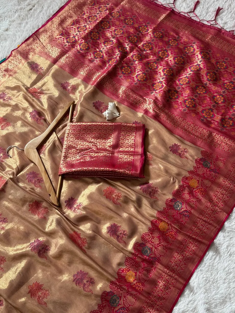 WMS Vol 114 Soft Tissue Banarasi Saree Collection WMS Vol 114 Soft Tissue Banarasi Saree Collection - Image 1