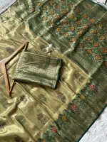 WMS Vol 114 Soft Tissue Banarasi Saree Collection - Image 2