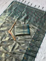 WMS Vol 114 Soft Tissue Banarasi Saree Collection - Image 4