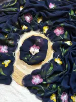 WMS Vol 116 Soft Georgette Flower Printed Saree Below 1000 - Image 7