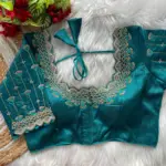 Ruhi Vol 111 Roman Silk Jari Beads Work - Image 3