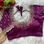 Ruhi Vol 111 Roman Silk Jari Beads Work - Image 7