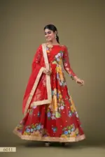 Aawiya 6011 Red Fox Georgette  Floral Prined