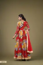 Aawiya 6011 Red Fox Georgette  Floral Prined - Image 2