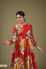 Aawiya 6011 Red Fox Georgette  Floral Prined - Image 3