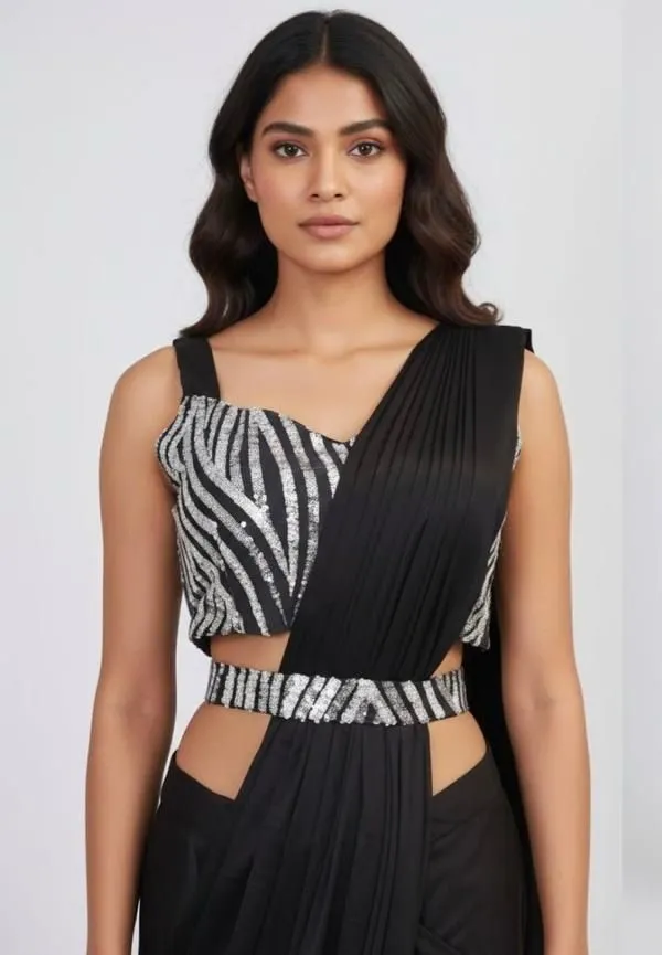 Ad Lycra Vol 1 Ready to Wear Saree with Belt Collection Ad Lycra Vol 1 Ready to Wear Saree with Belt Collection - Image 1