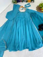 Alia 537 Sky Blue Fox Georgette - Image 4