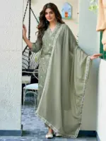 Aradhna 2053 Pista Color Rayon Printed