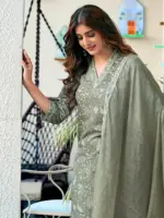 Aradhna 2053 Pista Color Rayon Printed - Image 2