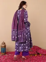 Aradhna 2056 Purple Rayon Printed - Image 3