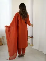 ATQ Vol 34 Orange Chnderi Silk - Image 4