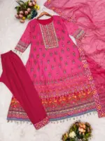 ATQ Vol 35 Pink Pure Crepe Anarkali - Image 2
