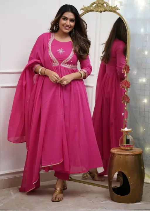 ATQ Vol 38 Pink Muslim Cotton Festive