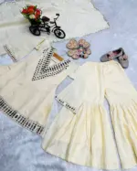 Baby 235 Cosmos Gold Jari Silk Gharara Suit - Image 3