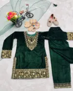 Baby 236 Viscose Velvet Eid Festive Readymade Dress - Image 3