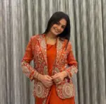 BDB 49 Orange Rangoli Silk Ready to Wear - Image 2