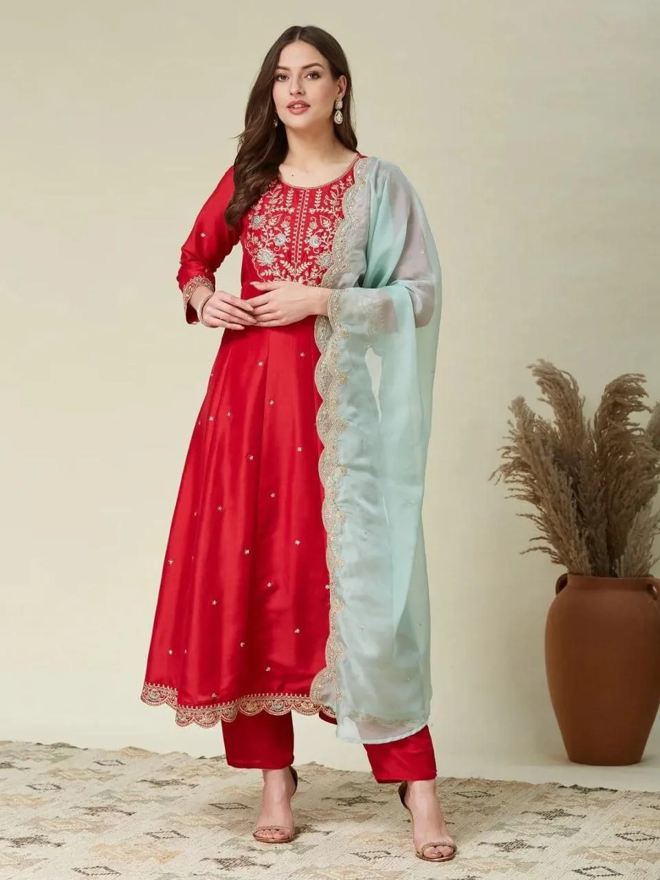 Beauty J 1013 Vichhitra Silk Anarkali Beauty J 1013 Vichhitra Silk Anarkali - Image 1