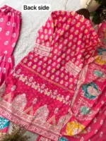 BV 427 French Crape Printed  Mirror Work - Image 3