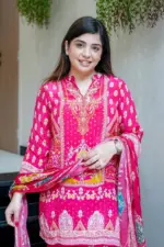 BV 427 French Crape Printed  Mirror Work - Image 4