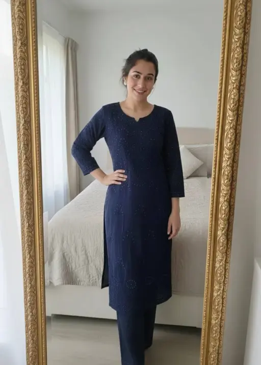 BV 432 Nevy Blue Reyon Embroidery