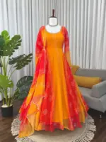 Deepika 5916 Foux Gorgette Digital Printed Anarkali - Image 6