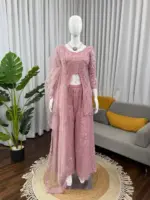 Deepika 5945 Foux Gorgette Thread Sequnce - Image 3