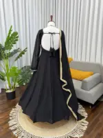 Deepika 5965 Black Foux Gorgette Festive - Image 3