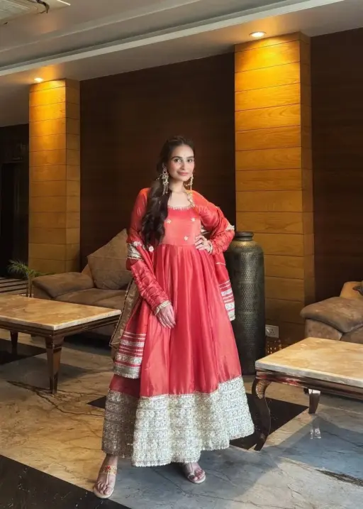 Deepika 5965 Chinon Silk Anarkali Festival