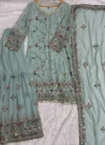 DKT 5152 Faux Georgeet Embroidery Festival - Image 2