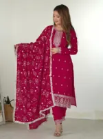 FFD Pink Georgette Embroidery