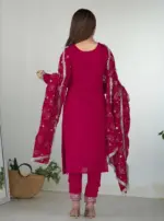 FFD Pink Georgette Embroidery - Image 2