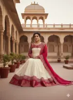 J2 Soft Dola Silk Jequard Border Festival