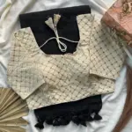 Khadi Work Vol 1 Cotton Saree with Designer Blouse - Image 4