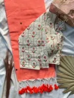 Khadi Work Vol 2 Cotton Saree Sequence Work Blouse Collection - Image 10