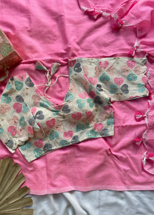 Khadi Work Vol 3 Cotton Saree Designer with Work Blouse Collection