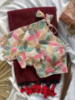 Khadi Work Vol 3 Cotton Saree Designer with Work Blouse Collection - Image 11