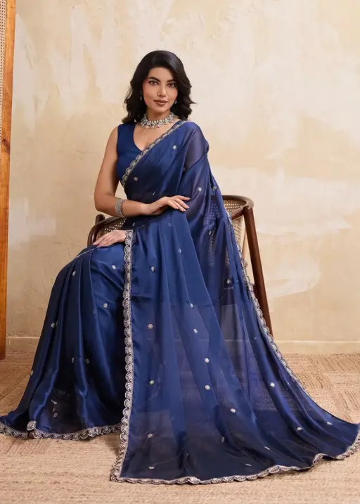 Kiara Angara Rangoli Silk Lace Border