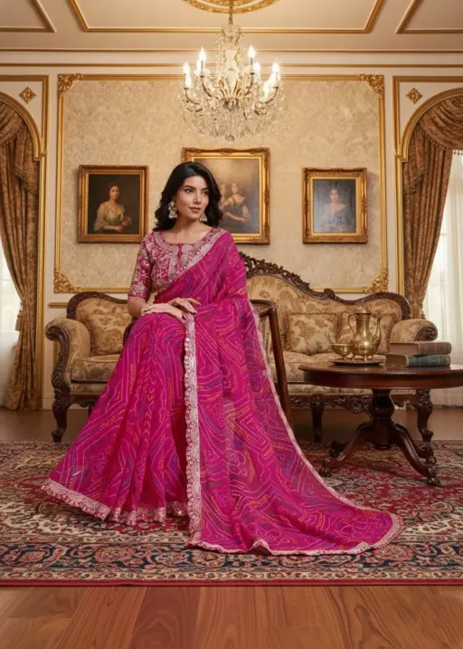 Kiara Devki 1 Georgette Bandhej Printed