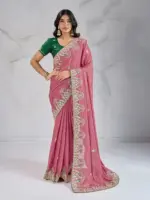 Kiara Star Georgette Silk Thread Sequins Work - Image 5