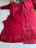 KR 392 Cherry Pure Cotton Hand Work - Image 2